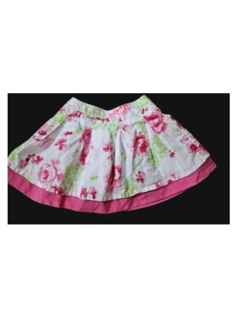 JILLIANS CLOSET Pink Floral Print Lined Cotton Skirt Girls Size 24 months